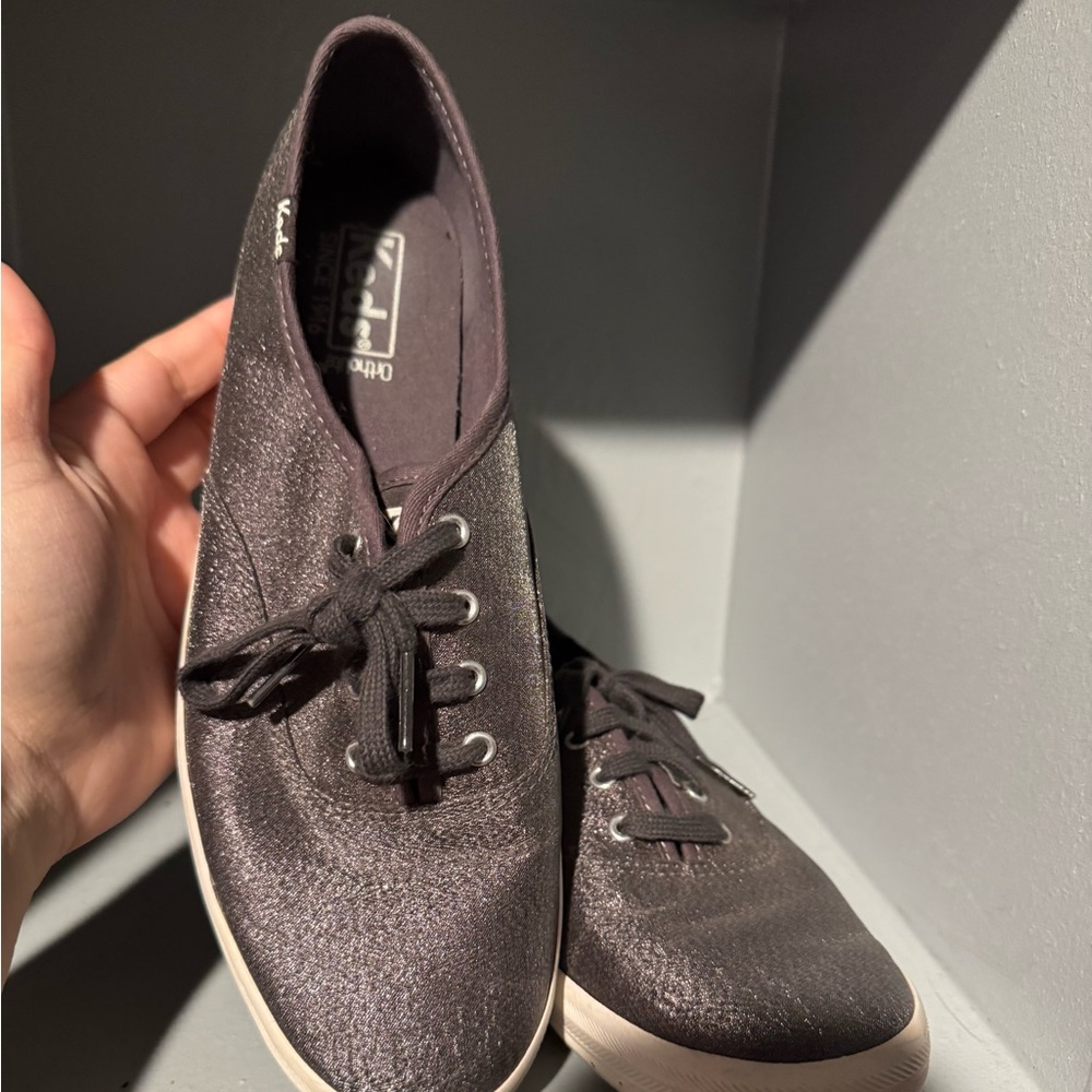 Keds Silver/Grey Sneakers with Classic Design and Rubber Sole